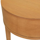Cabana - Round Cane Storage Side Table - Natural Brown Oak by HouseOfZazla