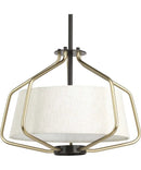 Hangar 2-Light 16"w Semi-Flush Mount/Pendant Convertible Light Fixture Antique Bronze by Progress by LampsUSA
