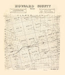 Vintage Map of Howard County, Texas 1890