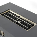 Volon - Rectangular Fire Pit Table, Propane Powered, 50,000 BTU - Light Gray by HouseOfZazla