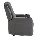 Leuco - Power Motion Recliner With Cup Holder, Control, LED & Power Headrest - Gray by Unique Piece Furniture