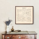 Vintage Map of Haskell County, Texas 1879