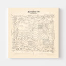 Vintage Map of Haskell County, Texas 1879