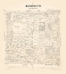 Vintage Map of Haskell County, Texas 1879