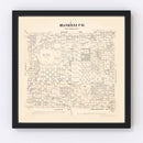 Vintage Map of Haskell County, Texas 1879