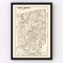 Vintage Map of Hunt County, Texas 1879