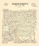 Vintage Map of Floyd County, Texas 1892