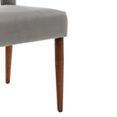 Accent Chairs Set of 2, Velvet Chairs with Solid Woood, Upholstered Dining Chairs for Living Room, Kitchen, Bedroom, Beauty Room,Dining room- Grey