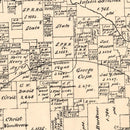 Vintage Map of Jack County, Texas 1879