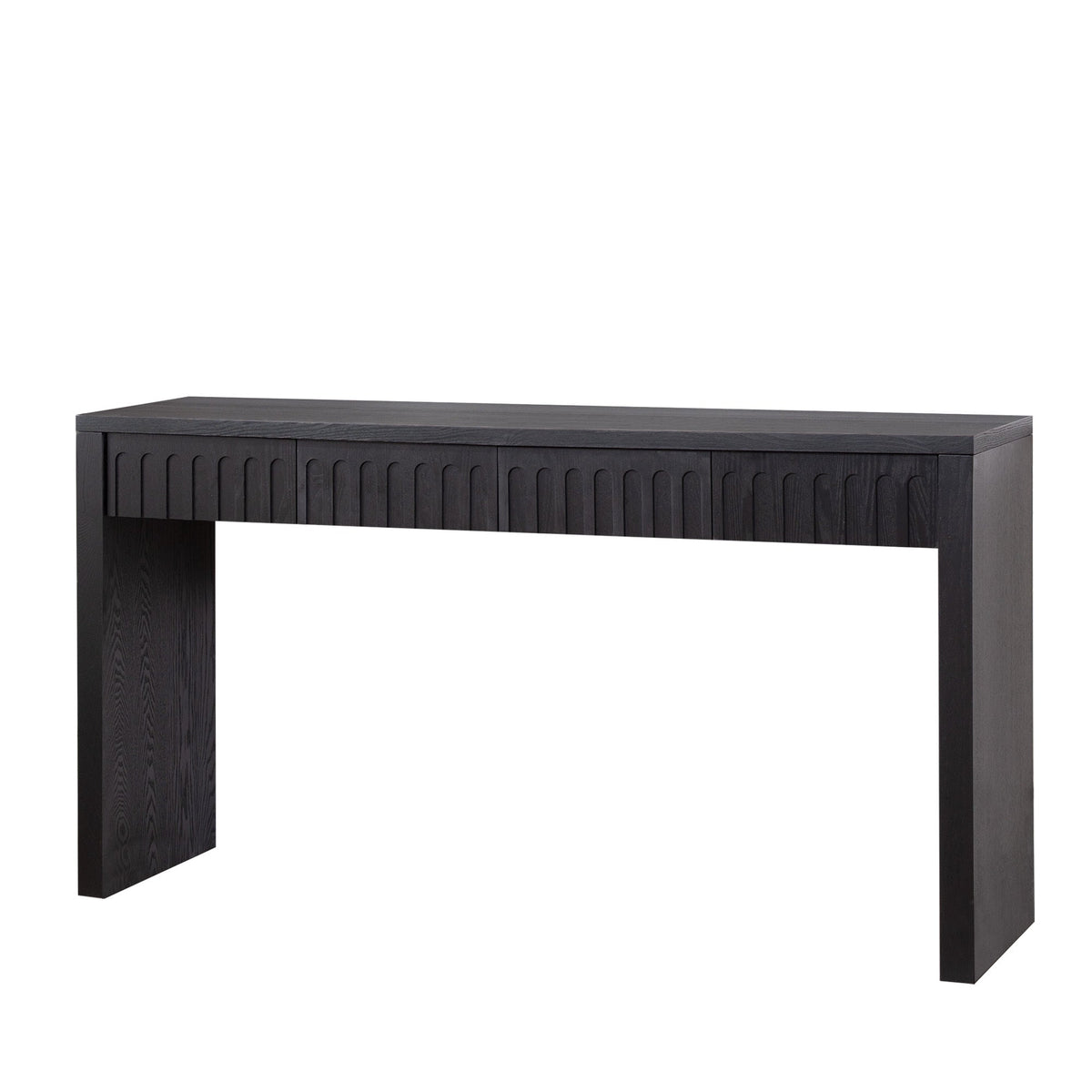 Modern Black Console Table with 4 Drawers – 59.2" Entryway Table with Storage, photo 6 of 12