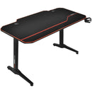 55 Inch Gaming Desk with Free Mouse Pad with Carbon Fiber Surface by LJGDeals