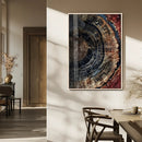 Tree Rings Wall Art Canvas Print – Framed Rustic Wood Scene