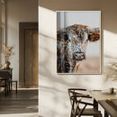 Texas Longhorn Wall Art Canvas Print – Speckled Horned Bull