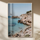 Turquoise Cove Wall Art Canvas Print – Framed Ibiza Beach