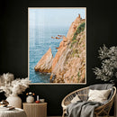 Cliff Dive Wall Art – Ocean Jump Canvas Print, Blue Sky by MyGreatCanvas | Canvas Wall Art Prints | Photo Prints & Wall Decor