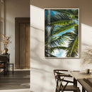 Palm Leaves Wall Art Canvas Print – Framed Tropical Vibes by MyGreatCanvas | Canvas Wall Art Prints | Photo Prints & Wall Decor
