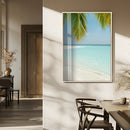 Azure Water Wall Art Canvas Print – Tranquil Island Escape