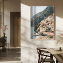 Mediterranean Coastal Cliffside Town Wall Art – Vibrant by MyGreatCanvas | Canvas Wall Art Prints | Photo Prints & Wall Decor