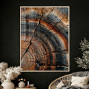 Abstract Tree Rings Wall Art Canvas Print Wood Grain Rings
