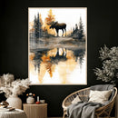 Abstract Moose Forest Wall Art Canvas Print – Wildlife by MyGreatCanvas | Canvas Wall Art Prints | Photo Prints & Wall Decor