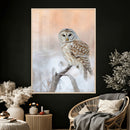 Barred Owl Wall Art Canvas Print – Soft Neutral Wildlife by MyGreatCanvas | Canvas Wall Art Prints | Photo Prints & Wall Decor