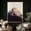 Golden Peak Mountain Wall Art Canvas Print, Minimal Alpine by MyGreatCanvas | Canvas Wall Art Prints | Photo Prints & Wall Decor