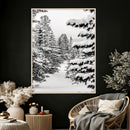 Winter Pine Forest Wall Art Canvas Print, Minimal Winter by MyGreatCanvas | Canvas Wall Art Prints | Photo Prints & Wall Decor