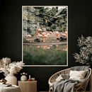 Flamingo Wall Art Canvas Print, Tropical Wildlife Scene by MyGreatCanvas | Canvas Wall Art Prints | Photo Prints & Wall Decor