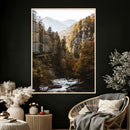 Autumn Forest Mountain Wall Art Canvas Print, Nature by MyGreatCanvas | Canvas Wall Art Prints | Photo Prints & Wall Decor
