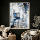 Blue Abstract Wall Art Canvas Print, Gold Black Modern by MyGreatCanvas | Canvas Wall Art Prints | Photo Prints & Wall Decor