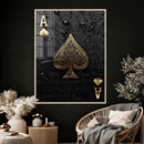 Ace of Spades Wall Art Canvas Print – Black and Gold Playing by MyGreatCanvas | Canvas Wall Art Prints | Photo Prints & Wall Decor