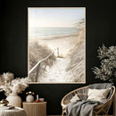 Coastal Beach Path Wall Art Canvas Print – Neutral Ocean by MyGreatCanvas | Canvas Wall Art Prints | Photo Prints & Wall Decor