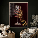 Black Woman Holding Elegant Wine Glass Art, Black Girl Art, by MyGreatCanvas | Canvas Wall Art Prints | Photo Prints & Wall Decor