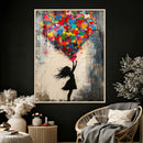 Banksy Street Art Canvas Wall Art, Girl Heart Balloons by MyGreatCanvas | Canvas Wall Art Prints | Photo Prints & Wall Decor