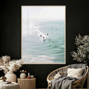 Surfers on Waves Canvas Wall Art, Aerial Ocean Photography by MyGreatCanvas | Canvas Wall Art Prints | Photo Prints & Wall Decor
