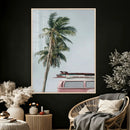 VW Van Palm Tree Canvas Wall Art, Pink Camper Surfboards by MyGreatCanvas | Canvas Wall Art Prints | Photo Prints & Wall Decor