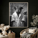 Funny Bathroom Wall Art Canvas Print, Highland Cow in by MyGreatCanvas | Canvas Wall Art Prints | Photo Prints & Wall Decor