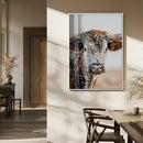 Texas Longhorn Wall Art Canvas Print – Speckled Horned Bull