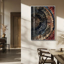 Tree Rings Wall Art Canvas Print – Framed Rustic Wood Grain