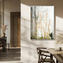 Pampas Grass Wall Art Canvas Print – Framed Neutral Tones