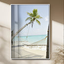 Beach Hammock Wall Art Canvas Print – Framed Tropical by MyGreatCanvas | Canvas Wall Art Prints | Photo Prints & Wall Decor
