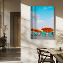 Beach Umbrellas Wall Art Canvas Print – Framed Tropical by MyGreatCanvas | Canvas Wall Art Prints | Photo Prints & Wall Decor