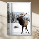 Elk Photography Wall Art Canvas Print – Framed Winter by MyGreatCanvas | Canvas Wall Art Prints | Photo Prints & Wall Decor