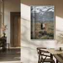 Wild Elk Wall Art Canvas Print – Framed Mountain Wilderness