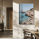 Clear Blue Water Beach Wall Art – Framed Rocky Cove Canvas by MyGreatCanvas | Canvas Wall Art Prints | Photo Prints & Wall Decor