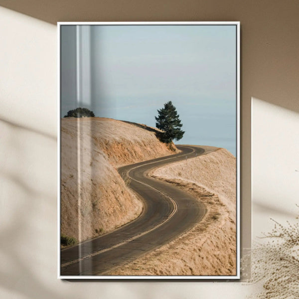 Winding Road Wall Art – Framed Scenic Landscape Canvas, photo 2 of 31