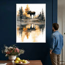 Abstract Moose Forest Wall Art Canvas Print – Wildlife by MyGreatCanvas | Canvas Wall Art Prints | Photo Prints & Wall Decor