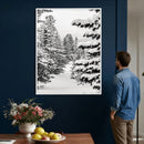 Winter Pine Forest Wall Art Canvas Print, Minimal Winter by MyGreatCanvas | Canvas Wall Art Prints | Photo Prints & Wall Decor