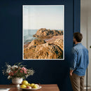 Rocky Coastline Wall Art Canvas Print, Minimal Coastal by MyGreatCanvas | Canvas Wall Art Prints | Photo Prints & Wall Decor