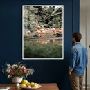 Flamingo Wall Art Canvas Print, Tropical Wildlife Scene by MyGreatCanvas | Canvas Wall Art Prints | Photo Prints & Wall Decor